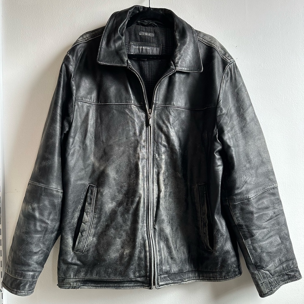 Vintage Distressed Leather Jacket